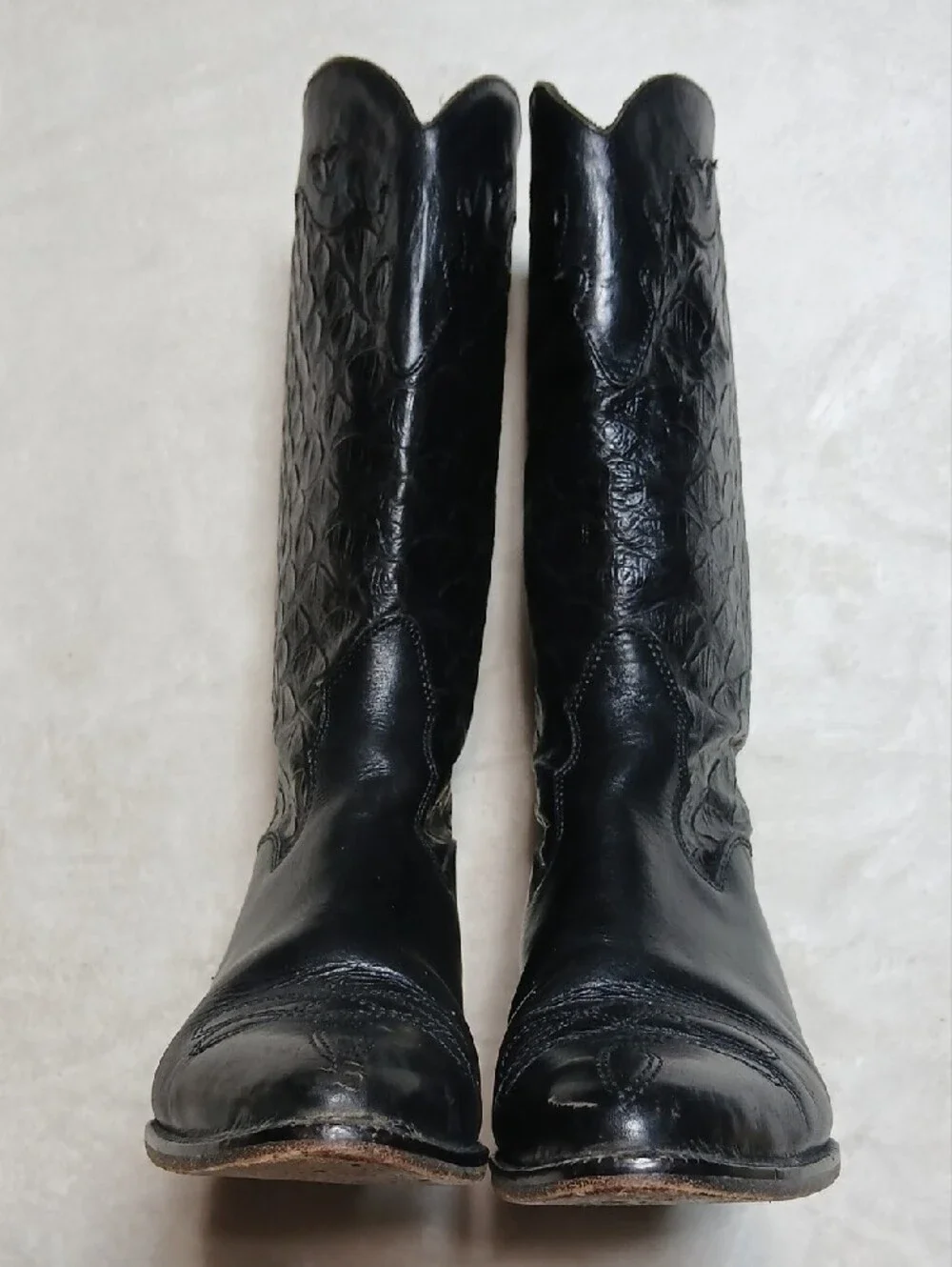 Joan & David Black Western Leather Boots Size 6.5